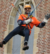 Abseiling to support Challengers Charity